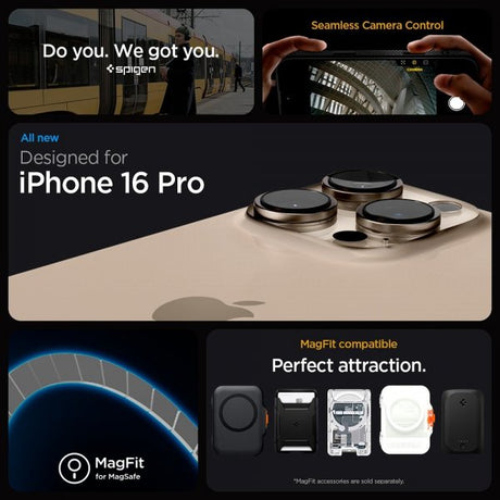 Spigen iPhone 16 Pro Kuori Liquid Air T MagFit Matte Black