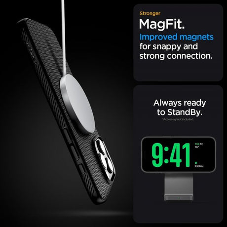 Spigen iPhone 16 Pro Kuori Liquid Air T MagFit Matte Black