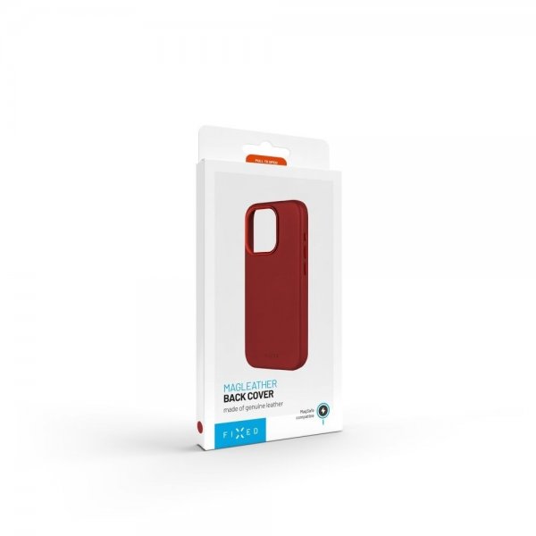 Fixed iPhone 16 Pro Kuori MagLeather Punainen
