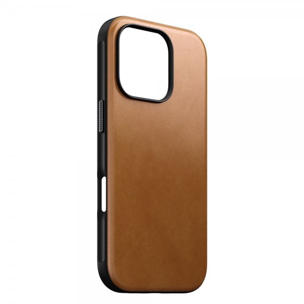 Nomad iPhone 16 Pro Kuori Modern Leather Case English Tan
