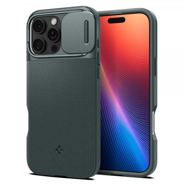 Spigen iPhone 16 Pro Kuori Optik Armor MagFit Abyss Green