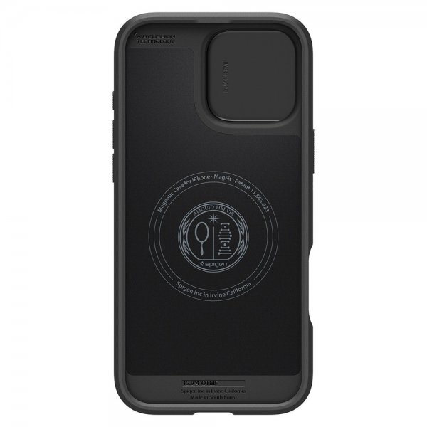 Spigen iPhone 16 Pro Kuori Optik Armor MagFit Musta