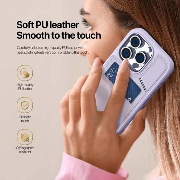 Dux Ducis iPhone 16 Pro -kuori Rafi II Series MagSafe, violetti