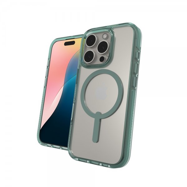 ZAGG iPhone 16 Pro -kuori Santa Cruz Snap vihreä
