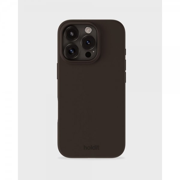 holdit iPhone 16 Pro Kuori Silikoni Chocolate