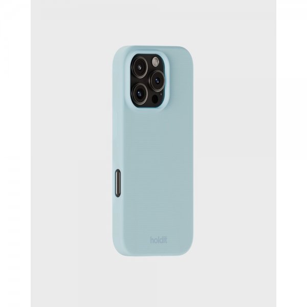 holdit iPhone 16 Pro Kuori Silikoni Mineral Blue