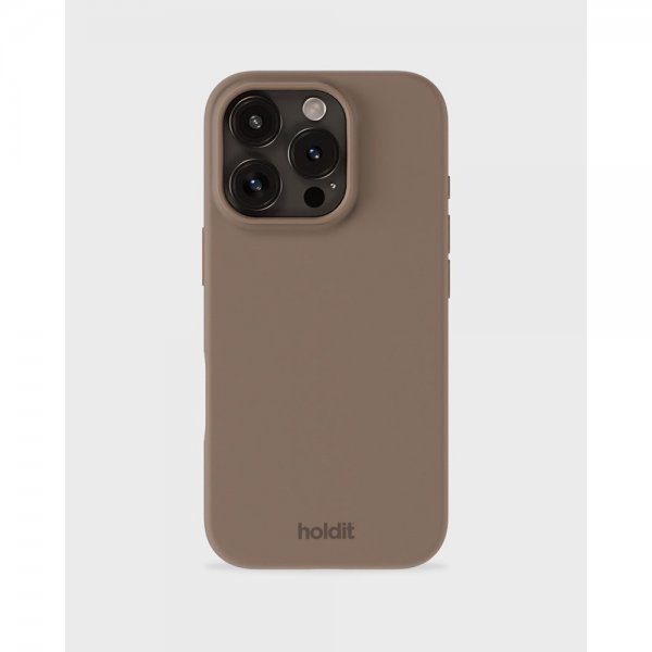 holdit iPhone 16 Pro -silikonikuori, Mocha Brown