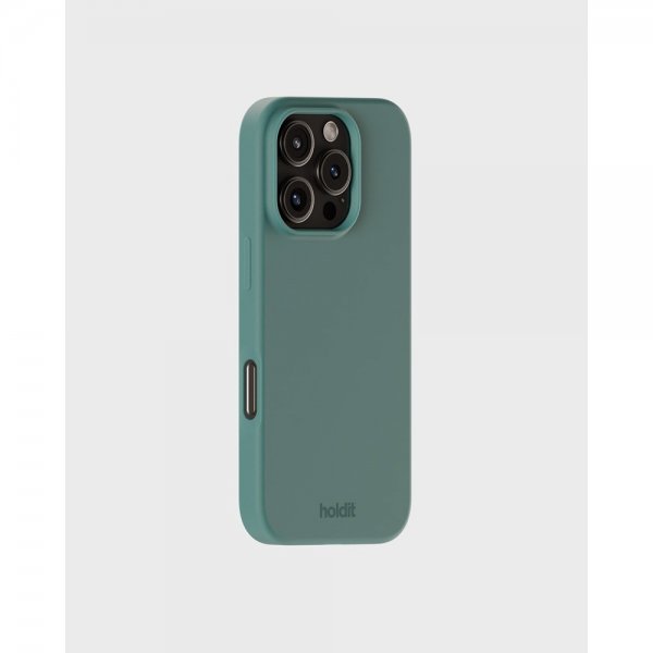 holdit iPhone 16 Pro -silikonikuori, Moss Green