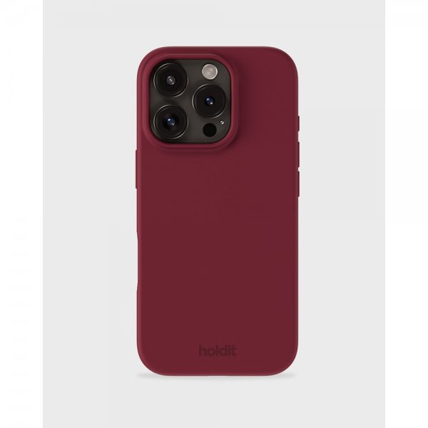 holdit iPhone 16 Pro Kuori Silikoni Red Velvet
