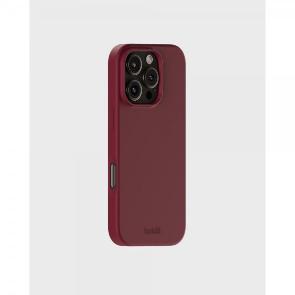 holdit iPhone 16 Pro Kuori Silikoni Red Velvet