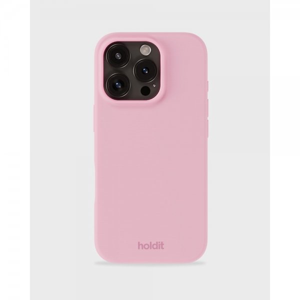 holdit iPhone 16 Pro Kuori Silikoni Pinkki