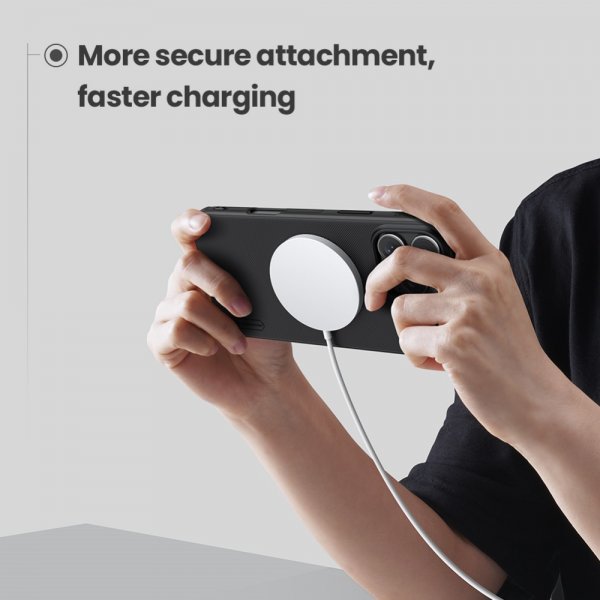 Nillkin iPhone 16 Pro -kuori Super Frosted Shield Pro MagSafe, sininen