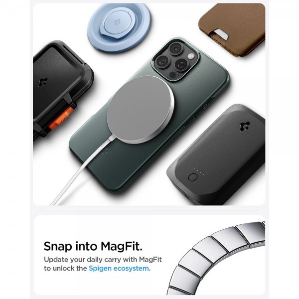 Spigen iPhone 16 Pro Kuori Thin Fit MagFit Abyss Green
