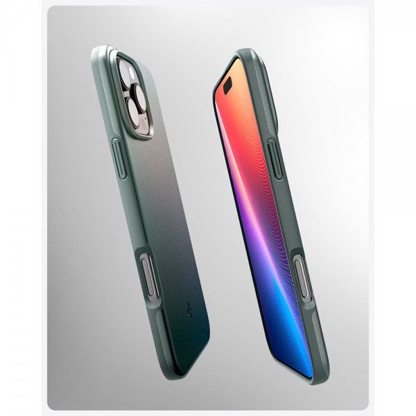 Spigen iPhone 16 Pro Kuori Thin Fit MagFit Abyss Green