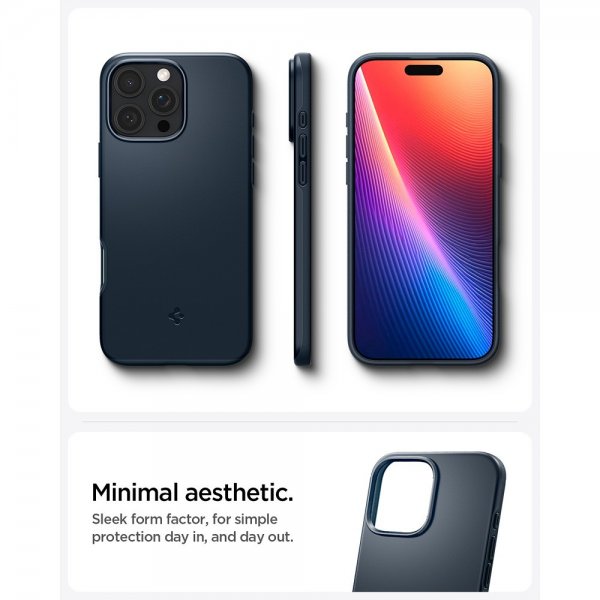 Spigen iPhone 16 Pro Kuori Thin Fit MagFit Metal Slate