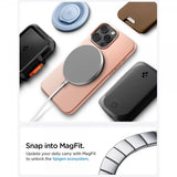 Spigen iPhone 16 Pro -kuori Thin Fit MagFit Rose Titanium