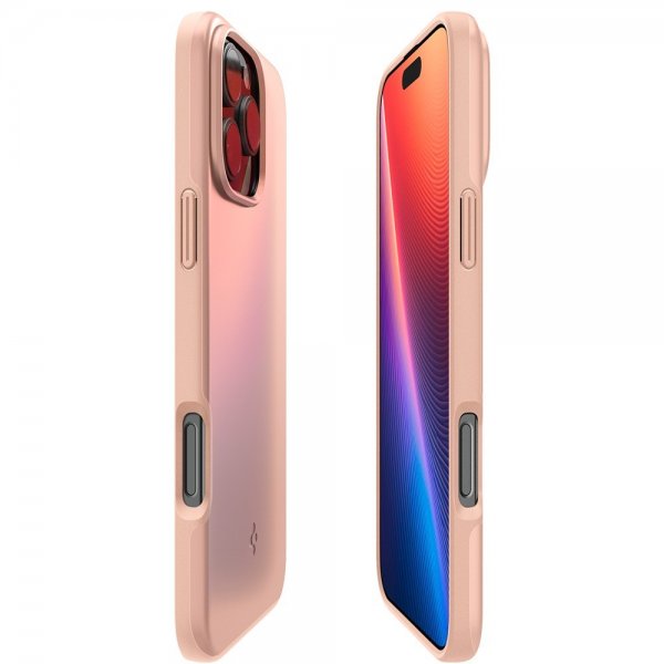 Spigen iPhone 16 Pro -kuori Thin Fit MagFit Rose Titanium