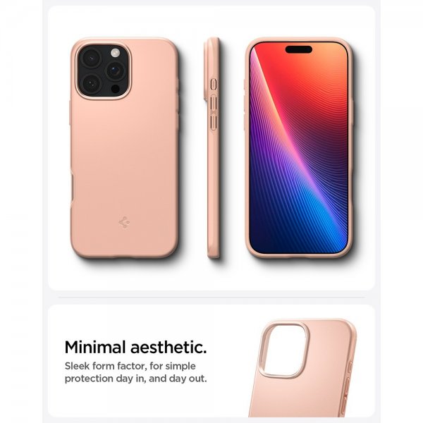 Spigen iPhone 16 Pro -kuori Thin Fit MagFit Rose Titanium
