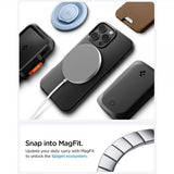 Spigen iPhone 16 Pro Kuori Thin Fit MagFit Musta
