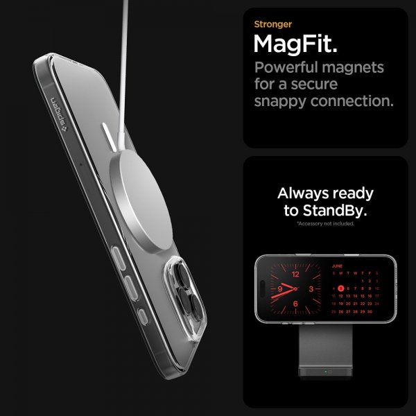 Spigen iPhone 16 Pro Kuori Thin Fit T MagFit Kirkas Valkoinen