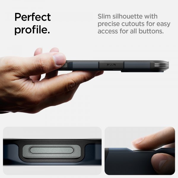 Spigen iPhone 16 Pro Kuori Tough Armor MagFit Metal Slate