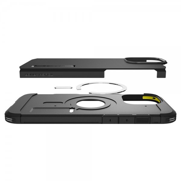 Spigen iPhone 16 Pro Kuori Tough Armor T MagFit Musta