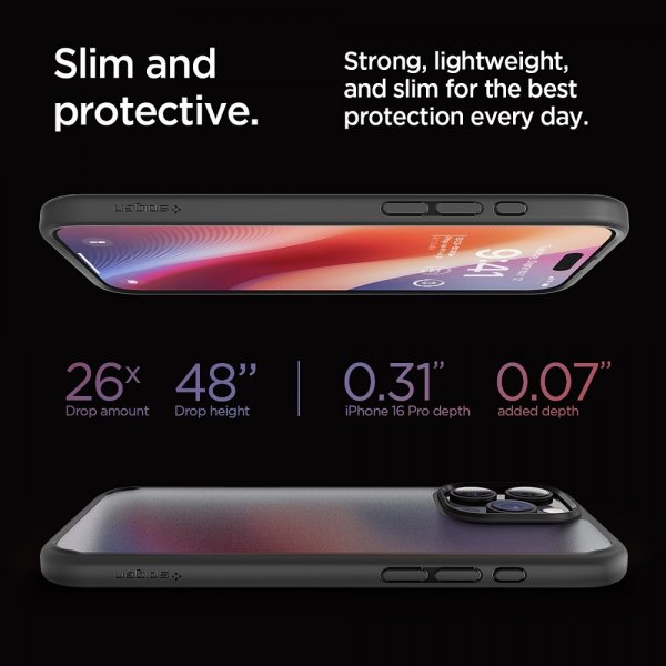 Spigen iPhone 16 Pro Kuori Ultra Hybrid Frost Black
