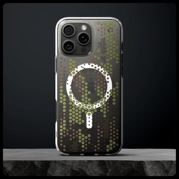 Spigen iPhone 16 Pro -suojakuori Ultra Hybrid MagFit Digital Camo