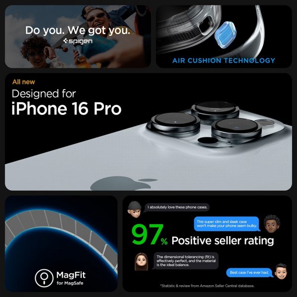 Spigen iPhone 16 Pro Kuori Ultra Hybrid MagFit Frost Clear