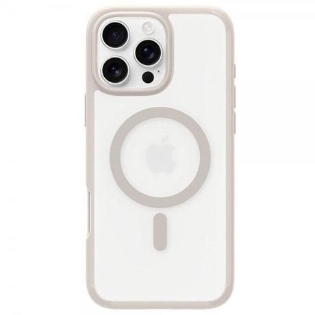 Spigen iPhone 16 Pro -kuori Ultra Hybrid MagFit Frost Natural Titanium