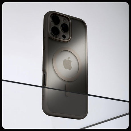 Spigen iPhone 16 Pro -kuori Ultra Hybrid MagFit Frost Natural Titanium