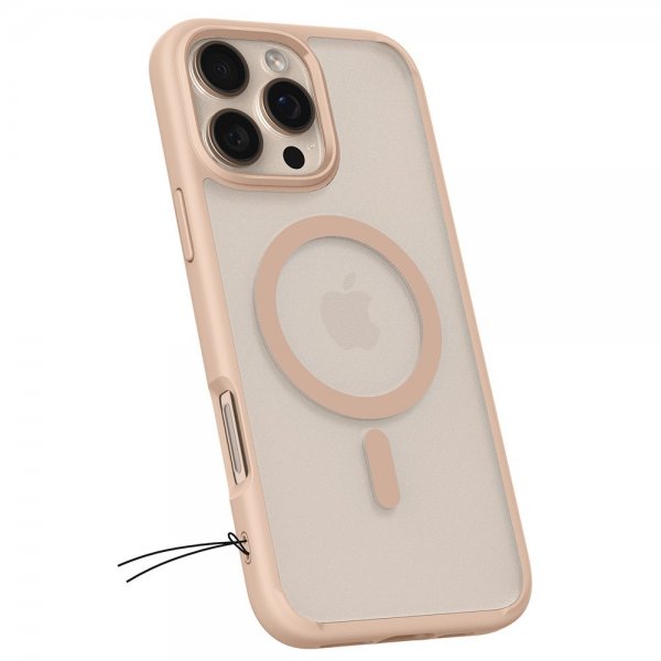 Spigen iPhone 16 Pro -kuori Ultra Hybrid MagFit Frost Rose Titanium