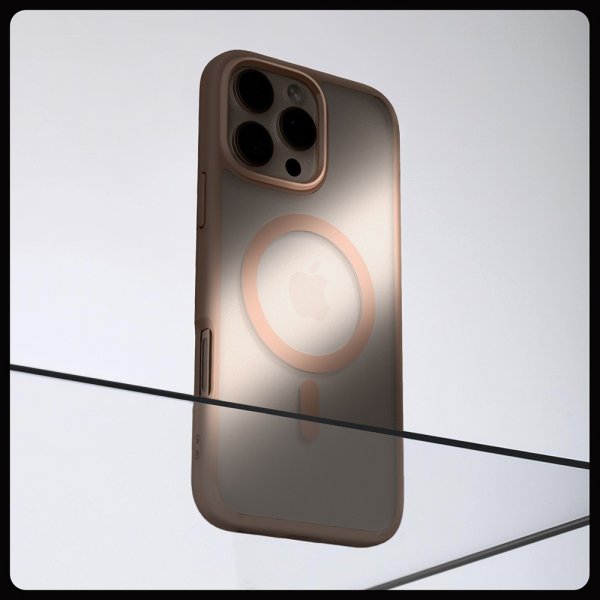 Spigen iPhone 16 Pro -kuori Ultra Hybrid MagFit Frost Rose Titanium