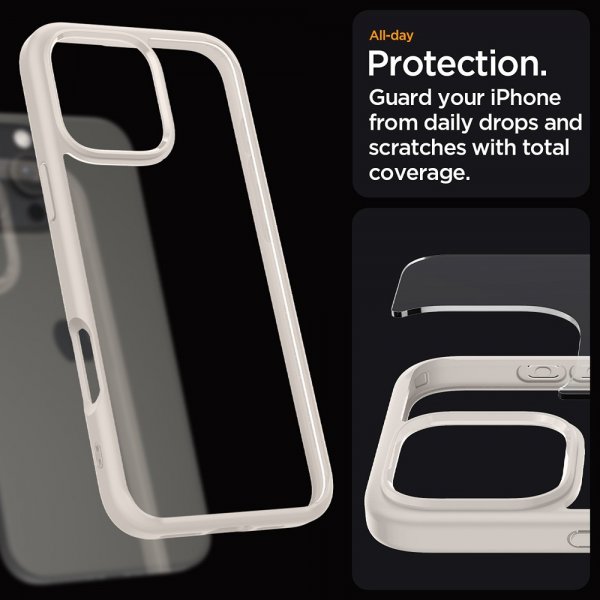 Spigen iPhone 16 Pro Kuori Ultra Hybrid Natural Titanium