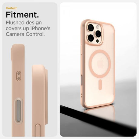 Spigen iPhone 16 Pro -kuori Ultra Hybrid T MagFit Frost Rose Titanium