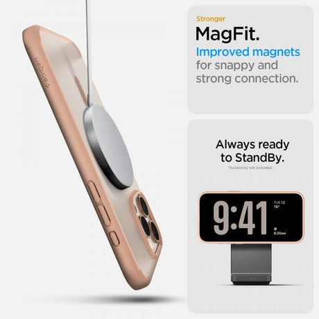 Spigen iPhone 16 Pro -kuori Ultra Hybrid T MagFit Frost Rose Titanium
