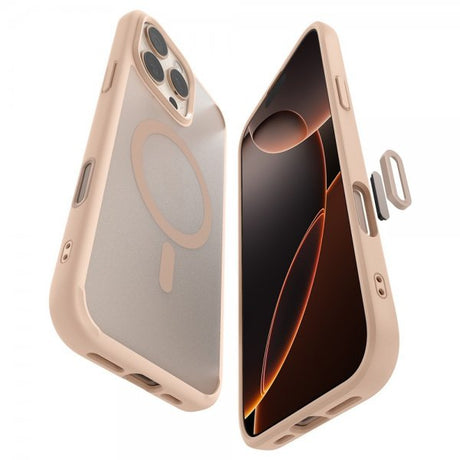 Spigen iPhone 16 Pro -kuori Ultra Hybrid T MagFit Frost Rose Titanium