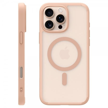Spigen iPhone 16 Pro -kuori Ultra Hybrid T MagFit Frost Rose Titanium