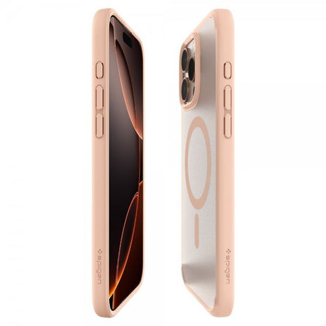 Spigen iPhone 16 Pro -kuori Ultra Hybrid T MagFit Frost Rose Titanium