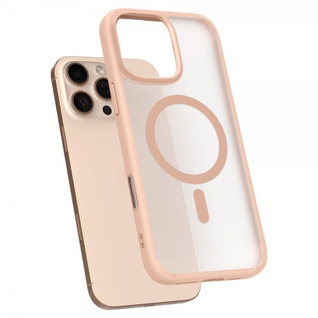 Spigen iPhone 16 Pro -kuori Ultra Hybrid T MagFit Frost Rose Titanium