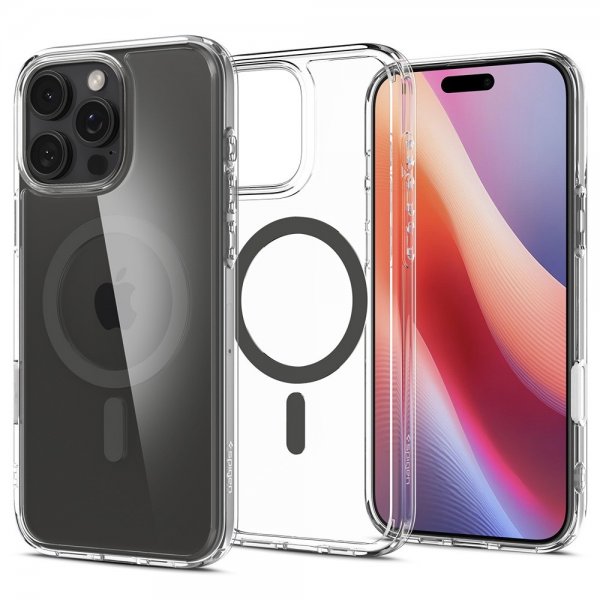 Spigen iPhone 16 Pro -kuori, Ultra Hybrid T MagFit, Graphite