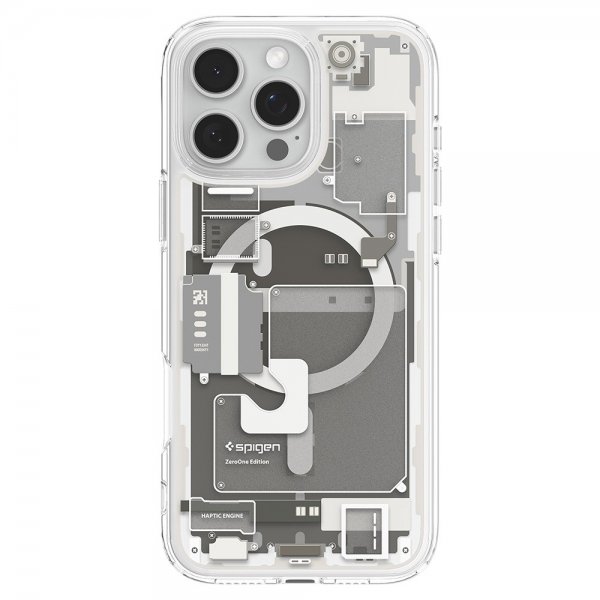 Spigen iPhone 16 Pro -kuori Ultra Hybrid Zero One MagFit Natural Titanium