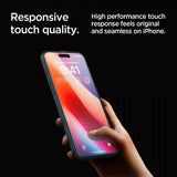 Spigen iPhone 16 Pro/iPhone 17/17 Pro näytönsuoja GLAS.tR EZ Fit 2-pakkaus
