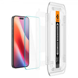 Spigen iPhone 16 Pro/iPhone 17/17 Pro näytönsuoja GLAS.tR EZ Fit 2-pakkaus