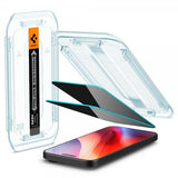 Spigen iPhone 16 Pro/iPhone 17/17 Pro -näytönsuoja GLAS.tR EZ Fit Privacy 2-pack