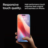 Spigen iPhone 16 Pro/iPhone 17/17 Pro -näytönsuoja GLAS.tR EZ Fit Privacy 2-pack