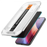 Spigen iPhone 16 Pro/iPhone 17/17 Pro -näytönsuoja GLAS.tR EZ Fit Privacy 2-pack