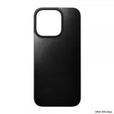 Nomad iPhone 16 Pro Skin Magnetic Leather Back musta
