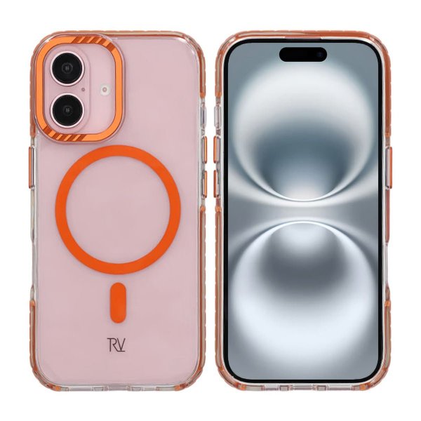 Rvelon iPhone 16 Kuori TPU MagSafe Oranssi