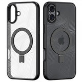 Dux Ducis iPhone 16 -kuori, Aimo Series MagSafe -tukijalka, musta